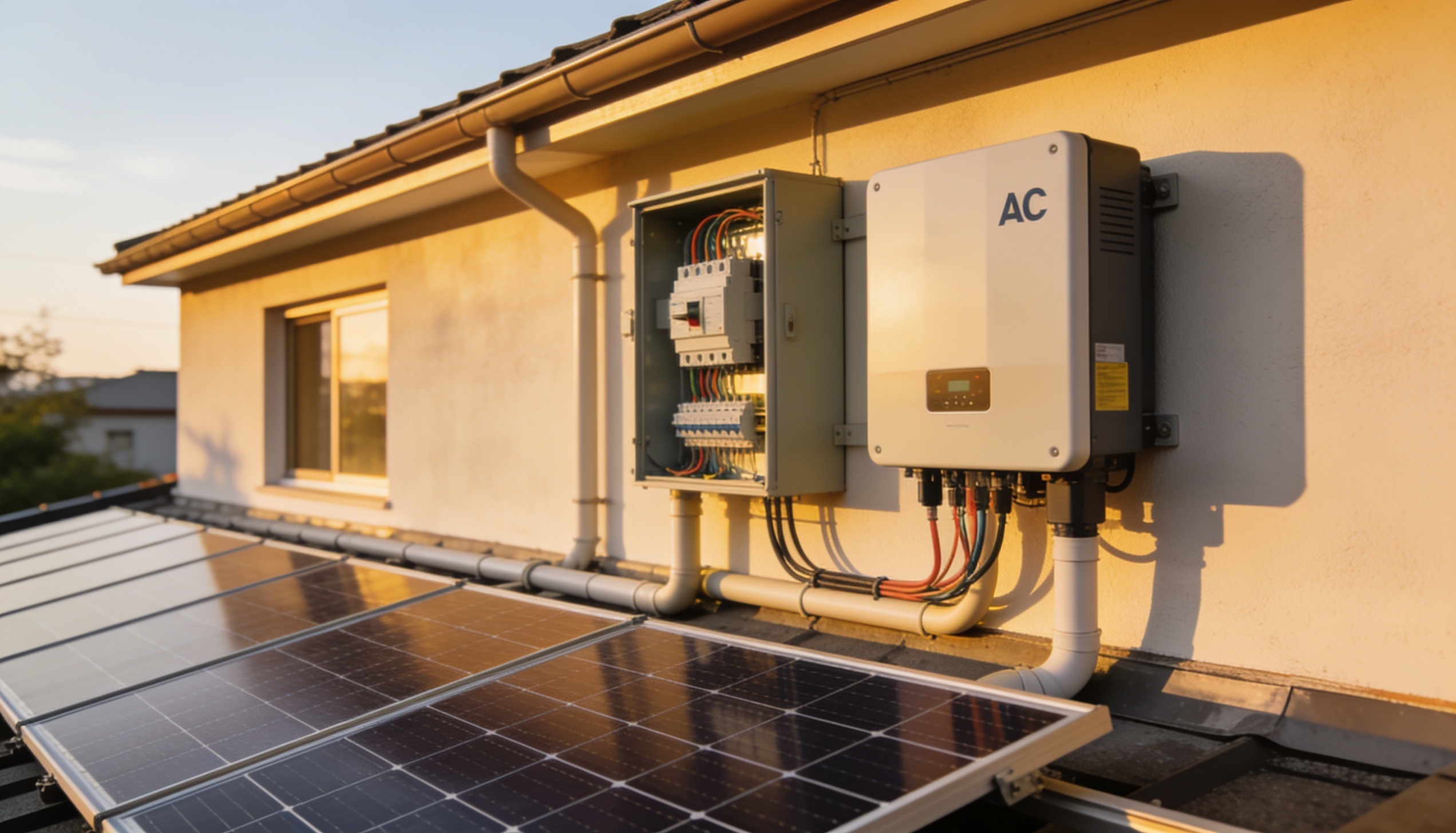 ระบบ Solar Cell On-grid พร้อมอินเวอร์เตอร์และตู้เบรกเกอร์สำหรับบ้านหรือธุรกิจ