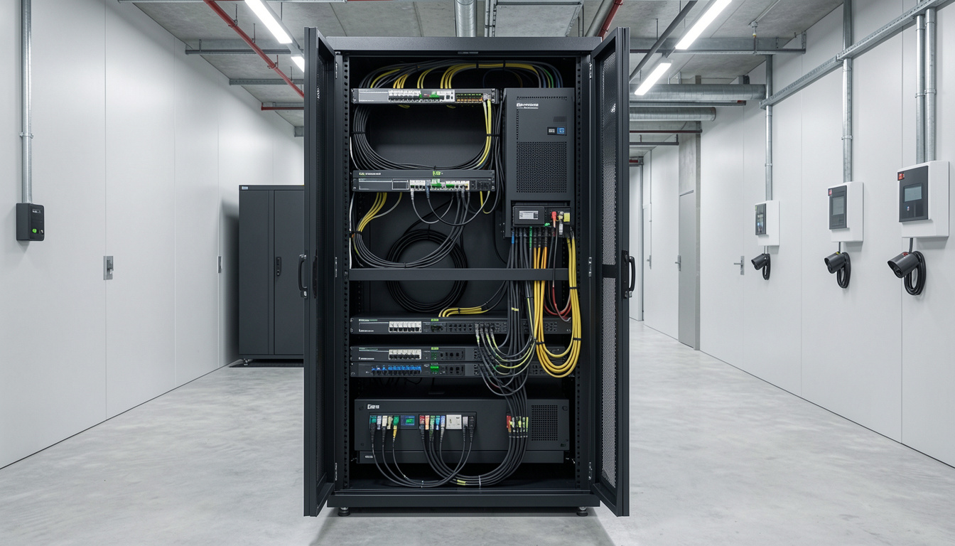 ระบบ Network และ Fiber Optic สำหรับเชื่อมต่อกล้องวงจรปิดและ Access Control ในโรงงาน