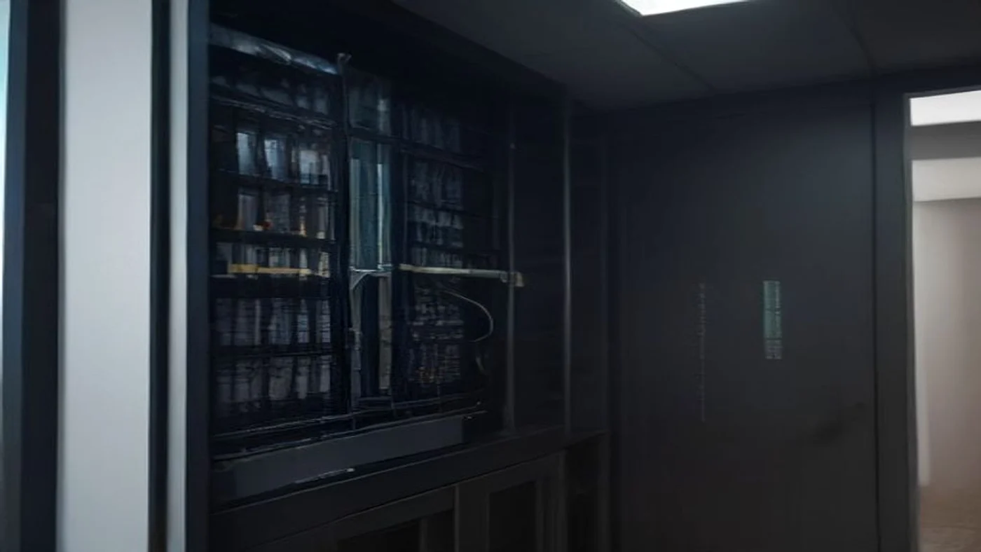 ภาพถ่ายสมจริงบริการวางระบบ Network เดินสาย LAN และตู้ Rack องค์กร