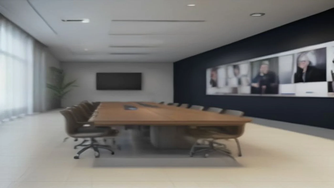 ภาพถ่ายสมจริงบริการติดตั้งระบบ Video Conference สำหรับห้องประชุมองค์กร